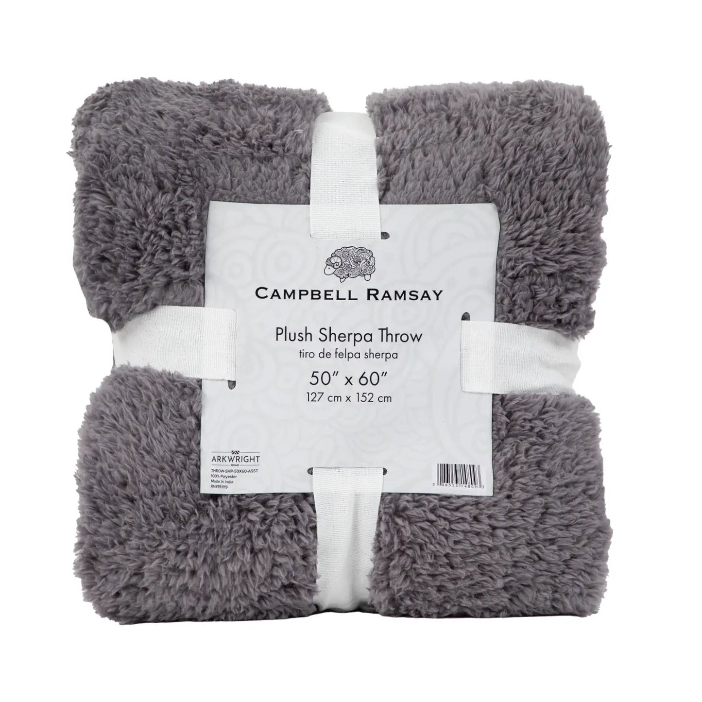 Plush Luxury Sherpa Throw Blankets, Assorted Colors, Soft, 50x60