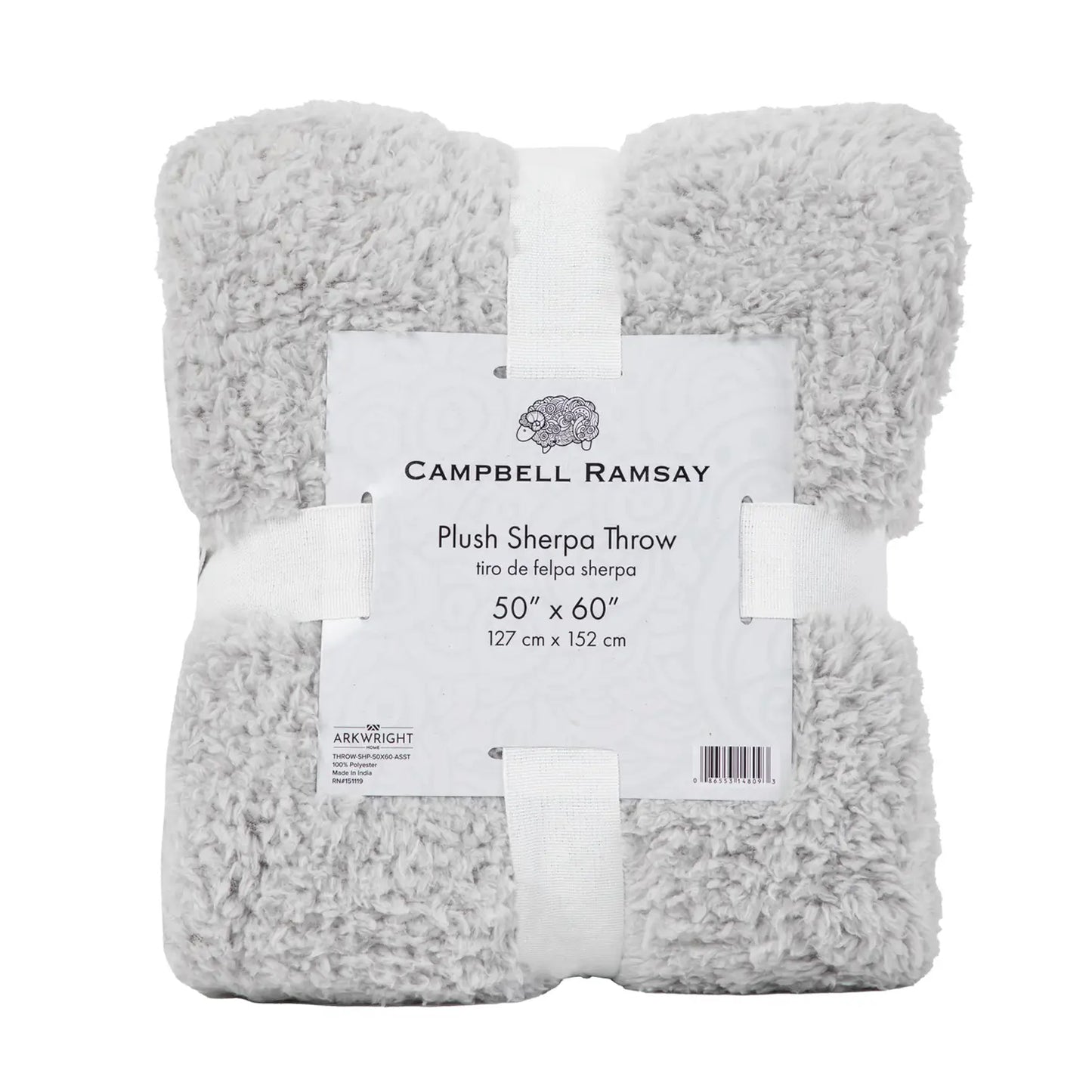Plush Luxury Sherpa Throw Blankets, Assorted Colors, Soft, 50x60