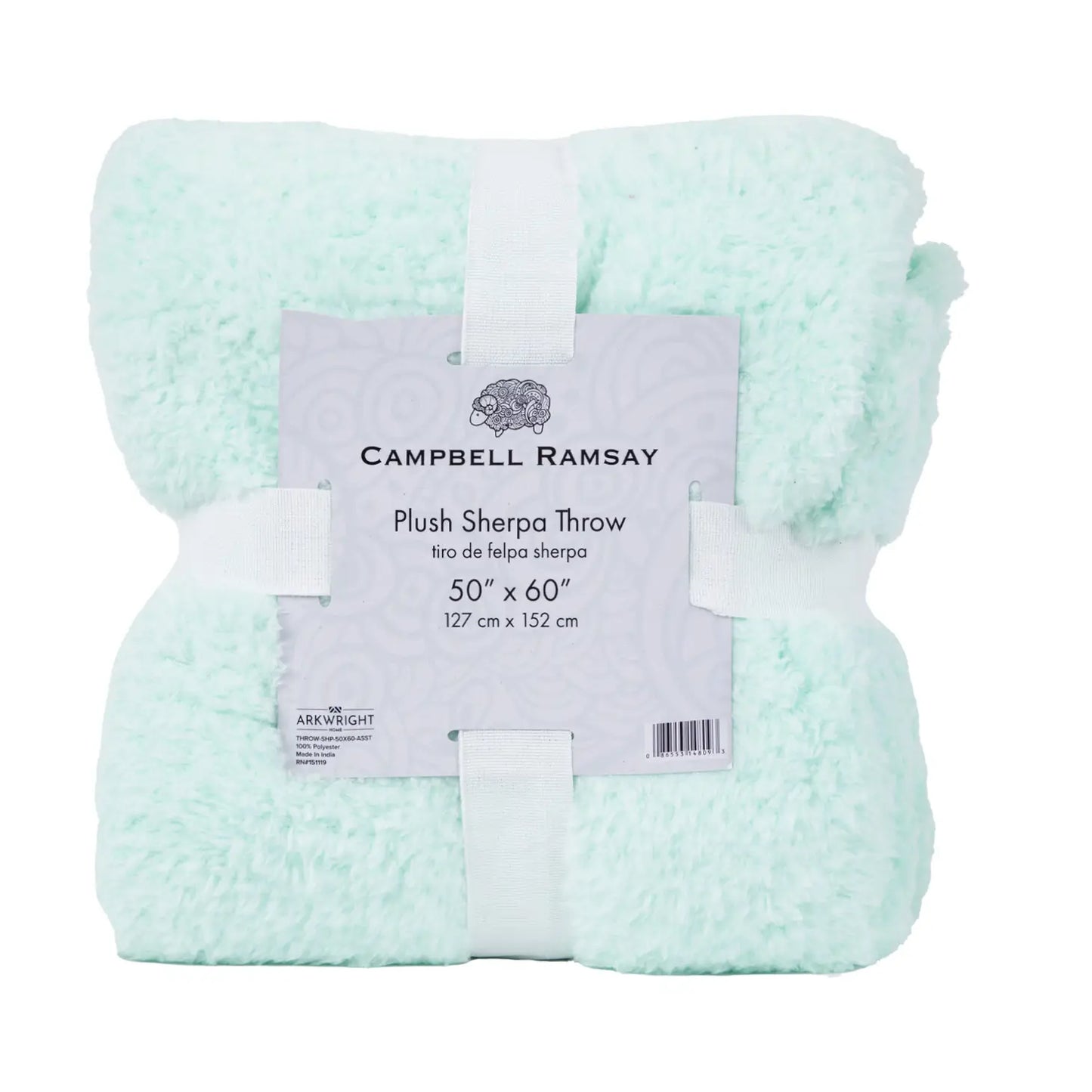 Plush Luxury Sherpa Throw Blankets, Assorted Colors, Soft, 50x60
