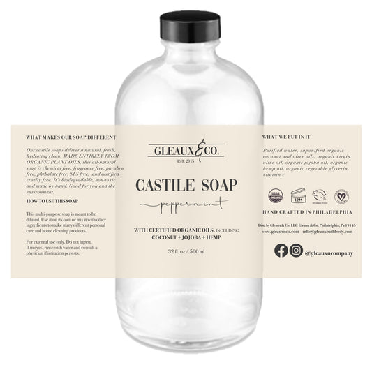 Gleaux & Company Peppermint Castile Soap