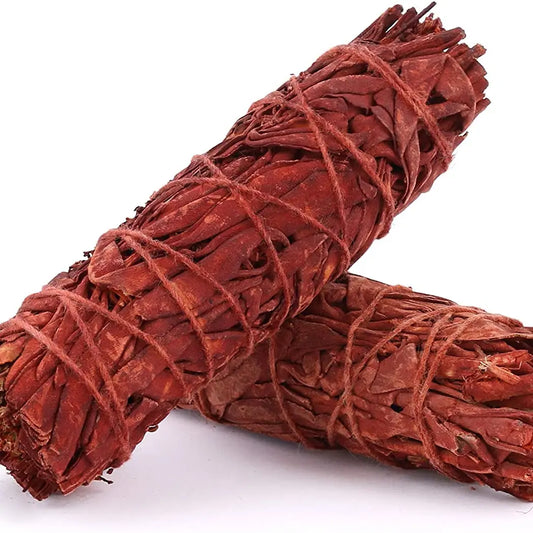 White Sage Dragon Blood Red Smudge Stick bundle 4"